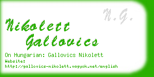 nikolett gallovics business card
